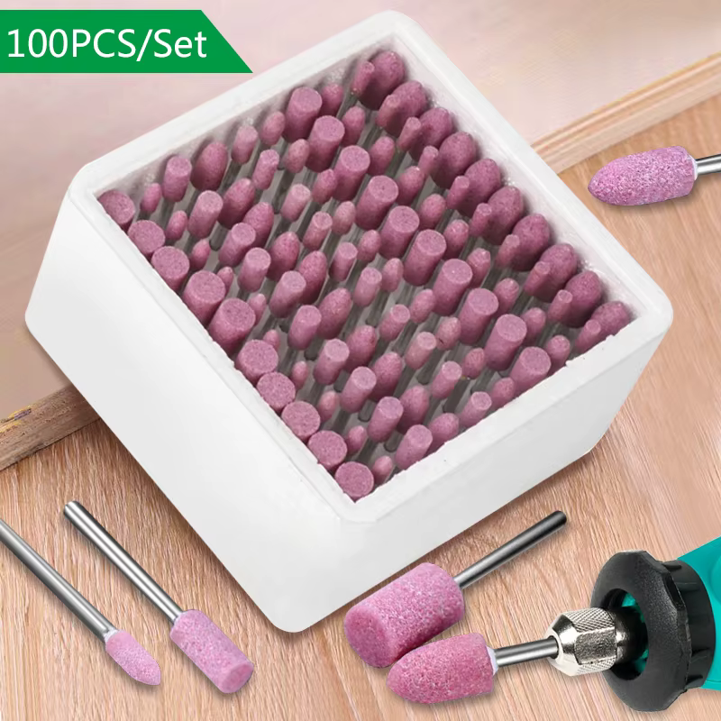Tête de meulage pour polissage de pierre Abrasive, foret électrique, roue 4-10mm pour perceuse Dreme