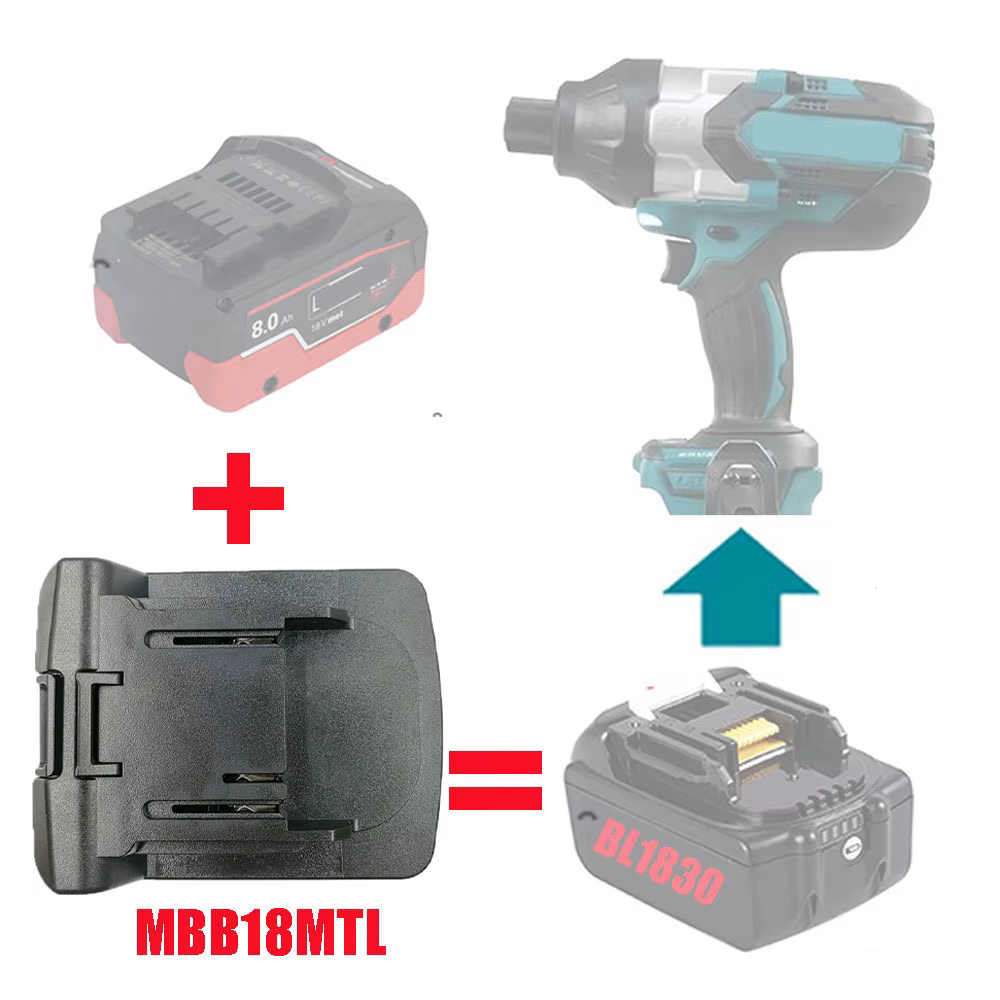 Adaptateur d'outil électrique MBB18MTL, convertisseur de batterie Li-ion 18V pour Metabo, pour machi