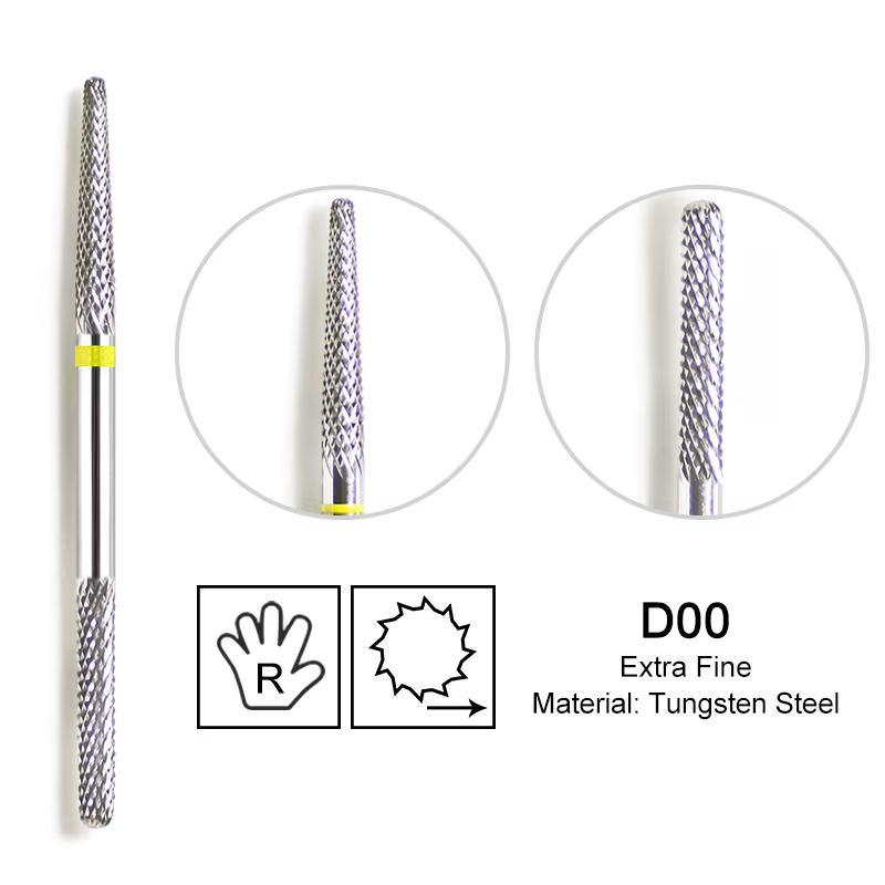 Forets à ongles en carbure à Double tête, outils électriques de conception d'ongles, Machine de manu
