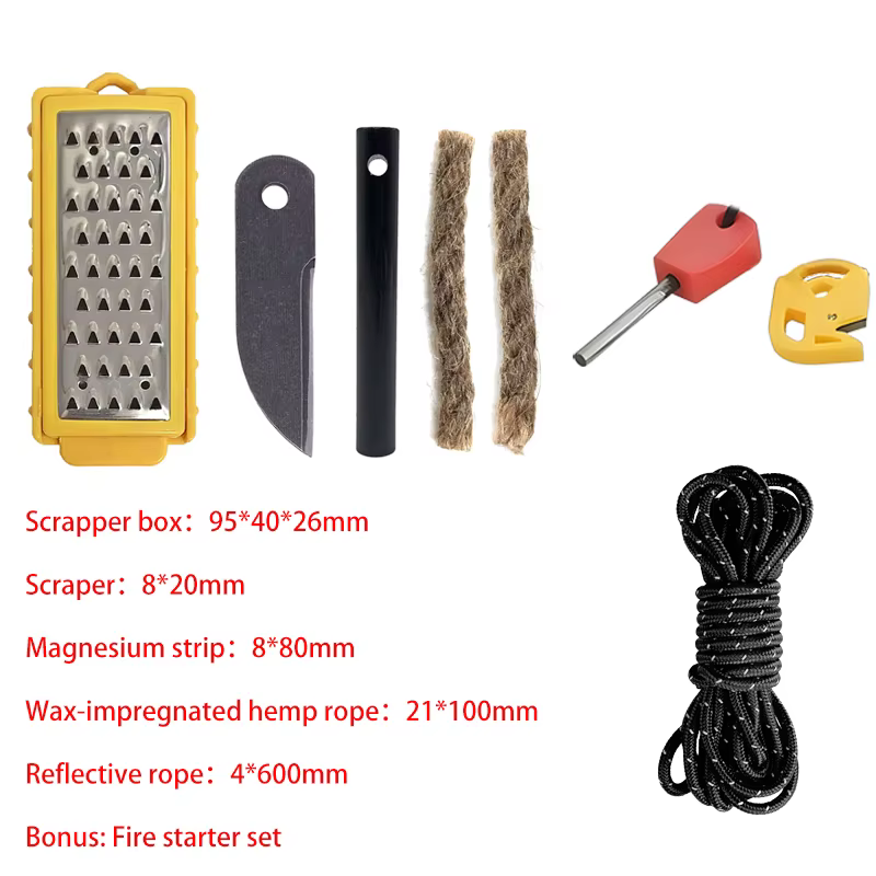 NOUVEAU Kit de Survie en Plein Air pour Camping : Allume-feu, Appareil à Allumer le Feu, et Outil ED