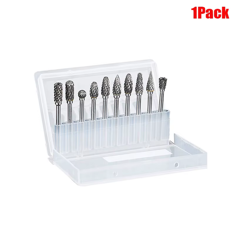 Nouveau 10 pièces 1/8 "tige fraise en carbure de tungstène outil rotatif bavure Double diamant coupe