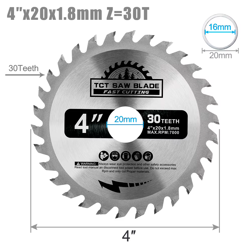 Lame de scie circulaire TCT CMCP 4/6/7/8 pouces, lame de scie circulaire 30T 40T 60T, disque de coup
