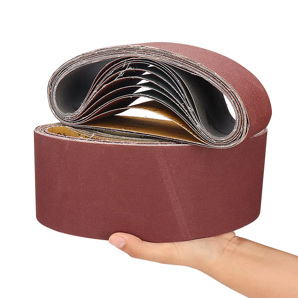 10 pièces 100x610mm bandes abrasives 40-320 grains papier de verre bandes abrasives pour ponceuse ou