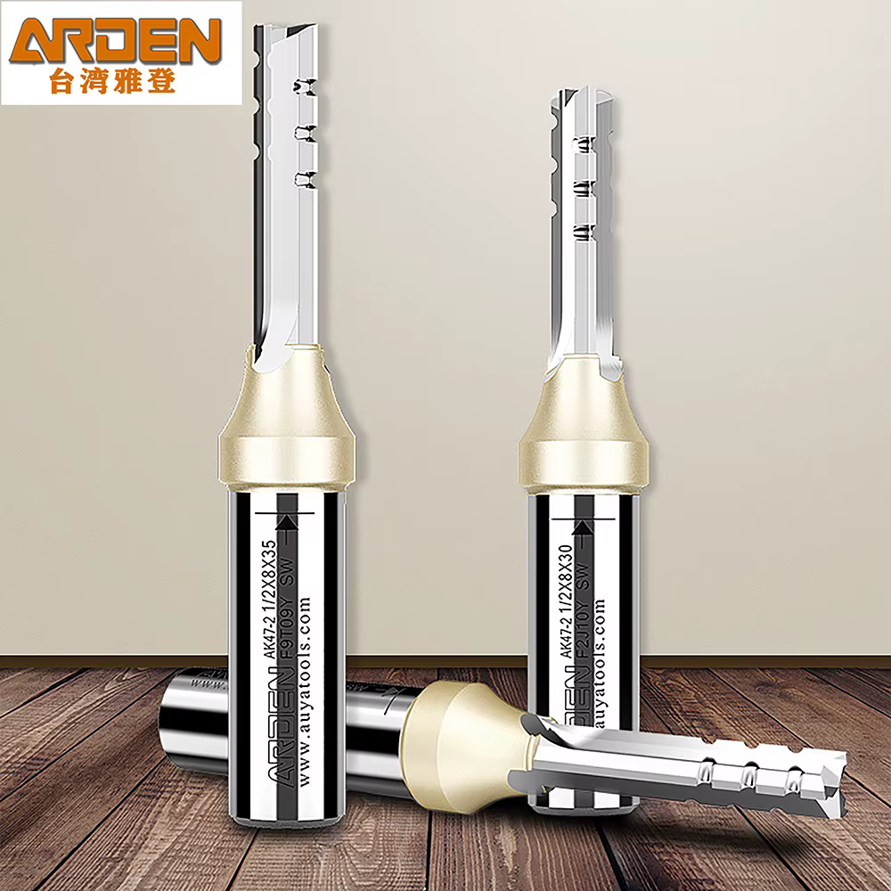 Arden – mèche de routeur droite TCT à 3 cannelures, fraise CNC en carbure pour bois MDF, panneaux de