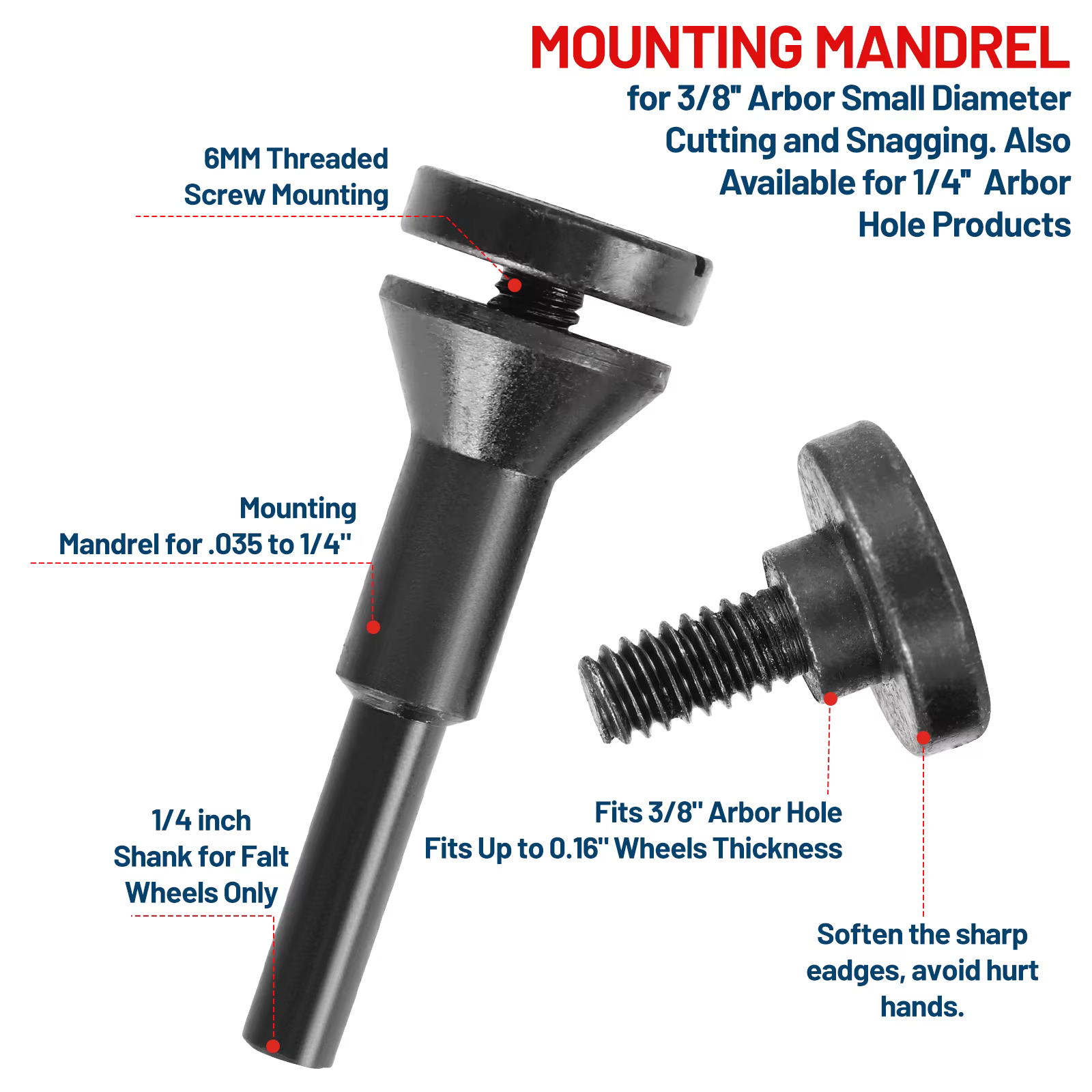 Mandrin de montage adapté à la lame de scie circulaire, meuleuse, adaptateur de bielle avec écrou à 