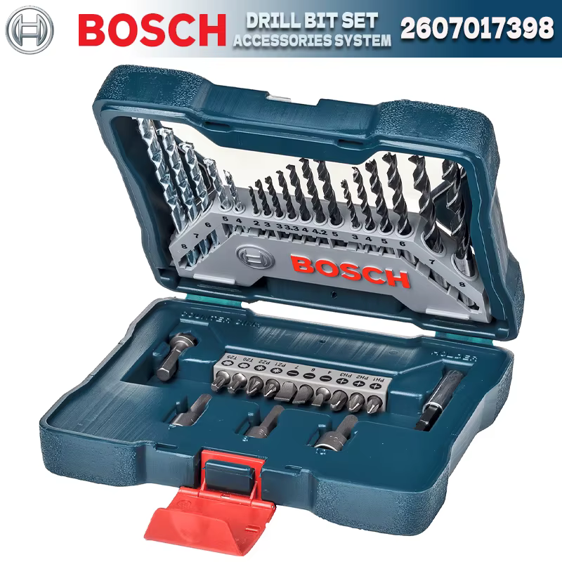 BOSCH 2607017398 Ensemble de forets et embouts de tournevis X-Line pour perceuse à percussion, 33 pi