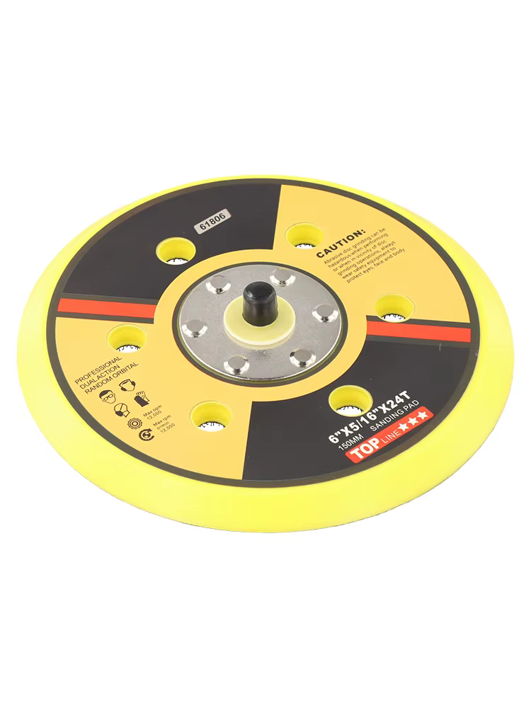 Plaque de support de 6 pouces pour disque de ponçage et polissage, pour ponceuse pneumatique, meuleu