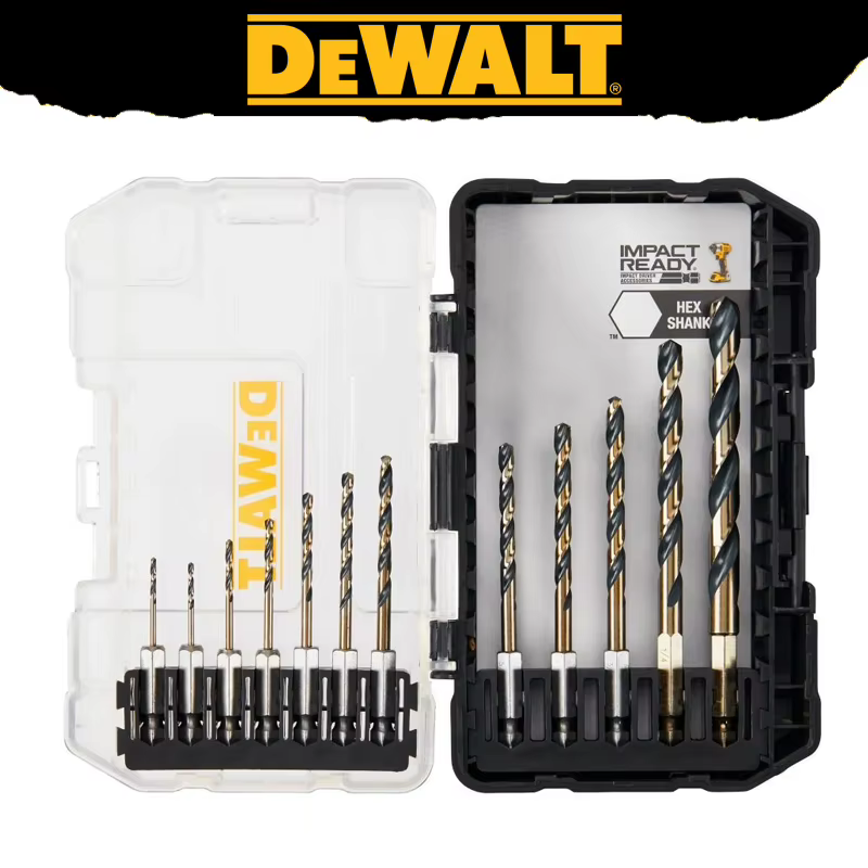 DEWALT – jeu d'embouts de tournevis, kit de forets hélicoïdaux, manchon antirouille, accessoires d'o