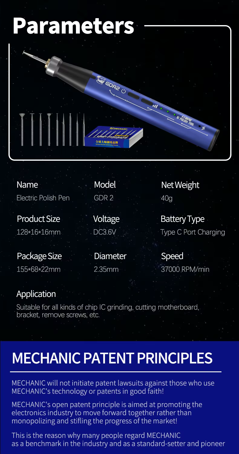 Stylo de polissage électrique multifonction, mécanique, pour la réparation de téléphones portables, 