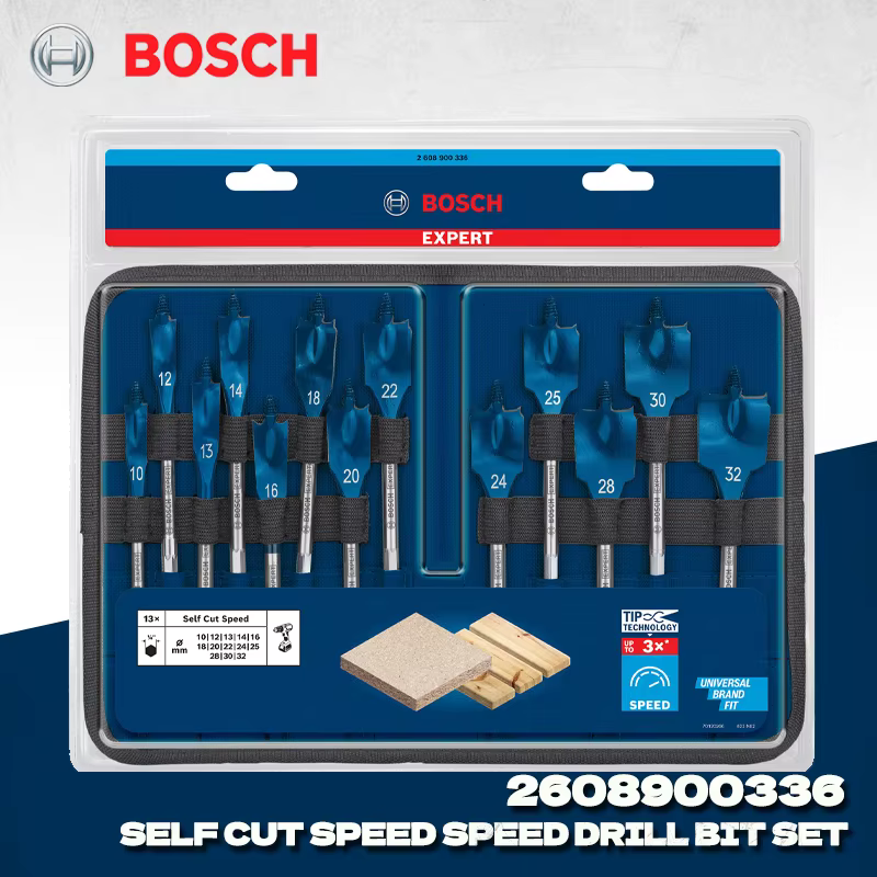 BOSCH 2608900336 EXPERT jeu de forets à pelle à coupe automatique 10-32mm accessoires de perceuse à 