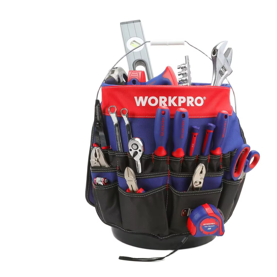 Punta KPRO-Boîte à outils pliable portable avec 51 poches de rangement, outil de 13 à 19L, E27, conv