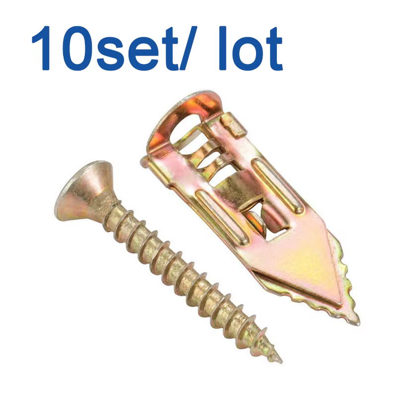 Lot de 10 vis autoperceuses pour plaques de plâtre, chevilles auto-taraudeuses pour cloisons sèches