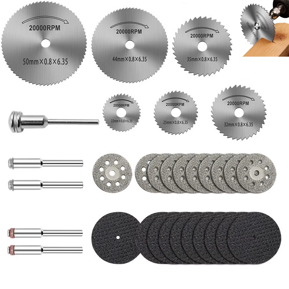 Disques de coupe diamantés, Mini perceuse, outil rotatif, scie circulaire HSS, meule de ponçage pour