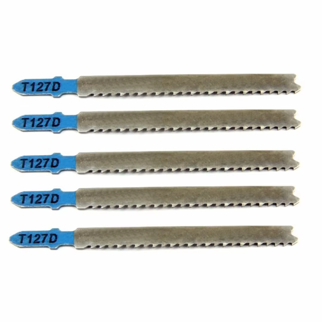 Lames de scie sauteuse incurvées HCS T127D pour la coupe du métal en Aluminium, longueur 100mm, 5 pi