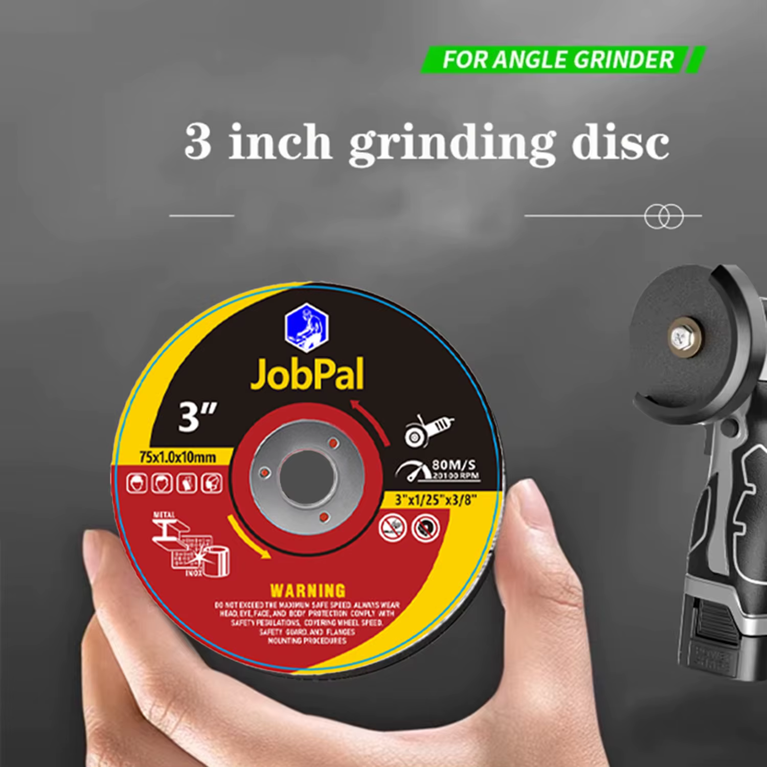 Disque de coupe pour mini-meuleuse d'angle de 3 pouces, 75*1.0*10mm, meule en résine à double maille