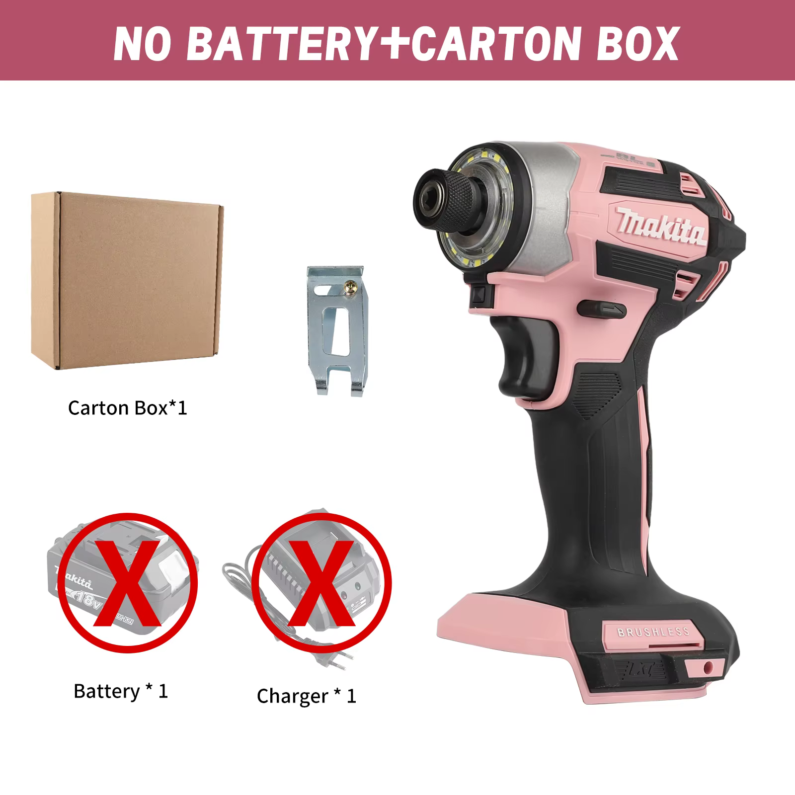 Perceuse sans fil Makita 18V DTD173 rose, outil électrique pour la rénovation et le bricolage, 180 N
