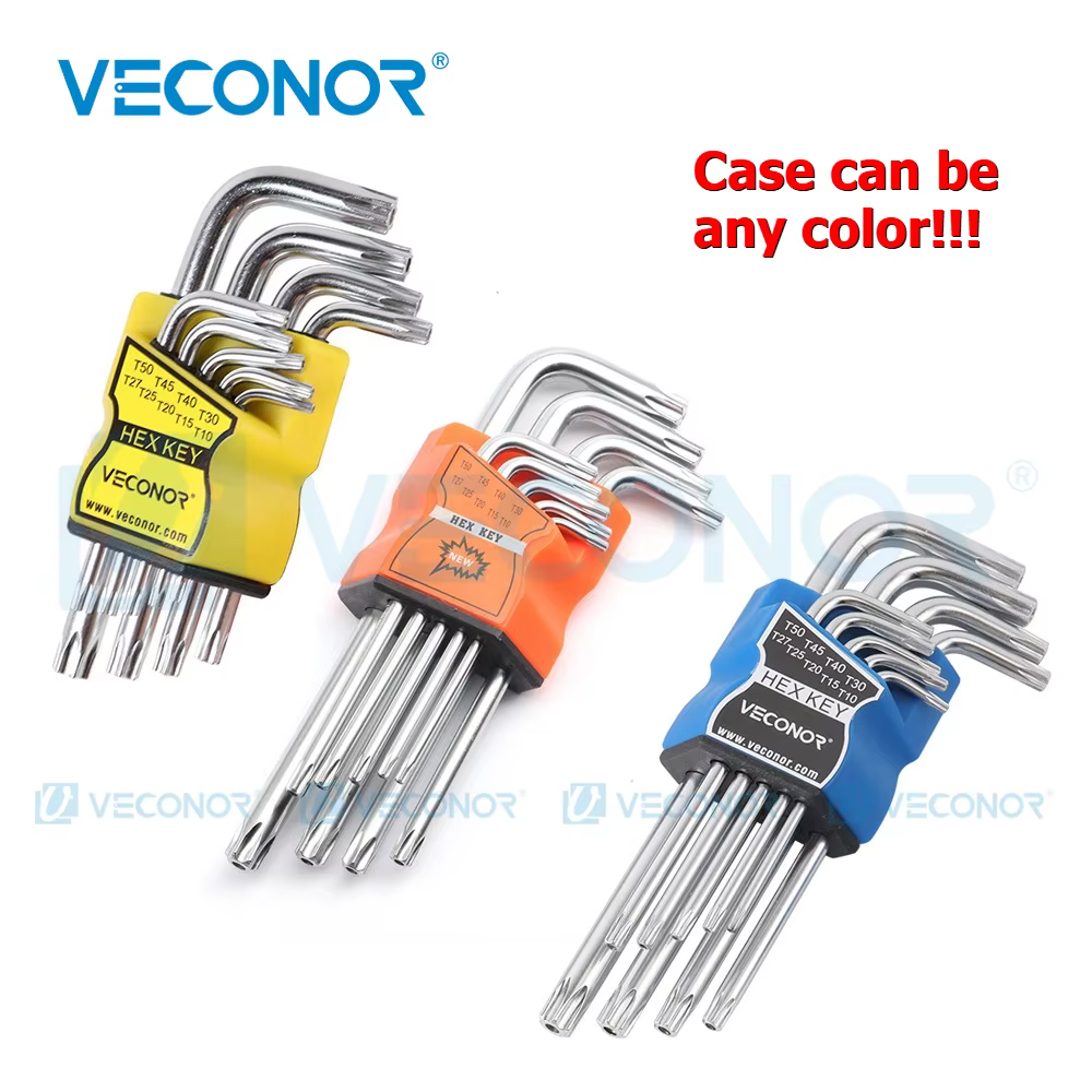 Jeu de clés Torx à bras Long et court, métrique Durable, clé étoile, outil manuel, tournevis T10 T15