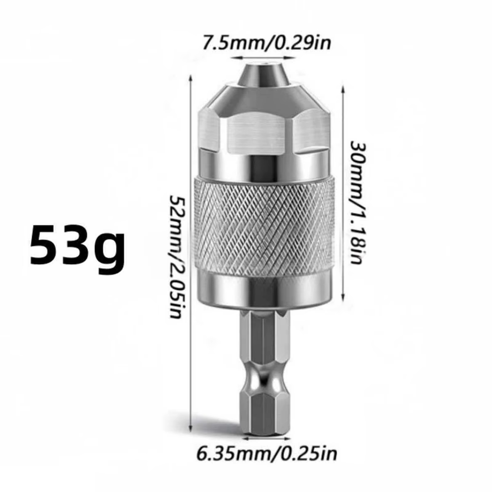 Adaptateur de mandrin de perceuse pneumatique à changement rapide, mandrin hexagonal à 3 mâchoires, 