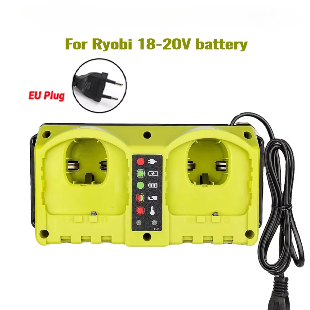 Station de charge rapide à 2 ports pour batterie Ryobi 18V – Chargeur de remplacement pour outils Ry