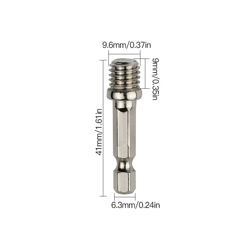 1 pièce Tige adaptateur de conversion pour perceuse électrique, polisseuse, meuleuse d'angle, pour d