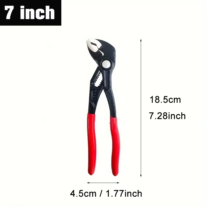 Pince de pompe à eau 7 "/10"/12 ", pince de plomberie à dégagement rapide, clé à tuyau réglable, pin