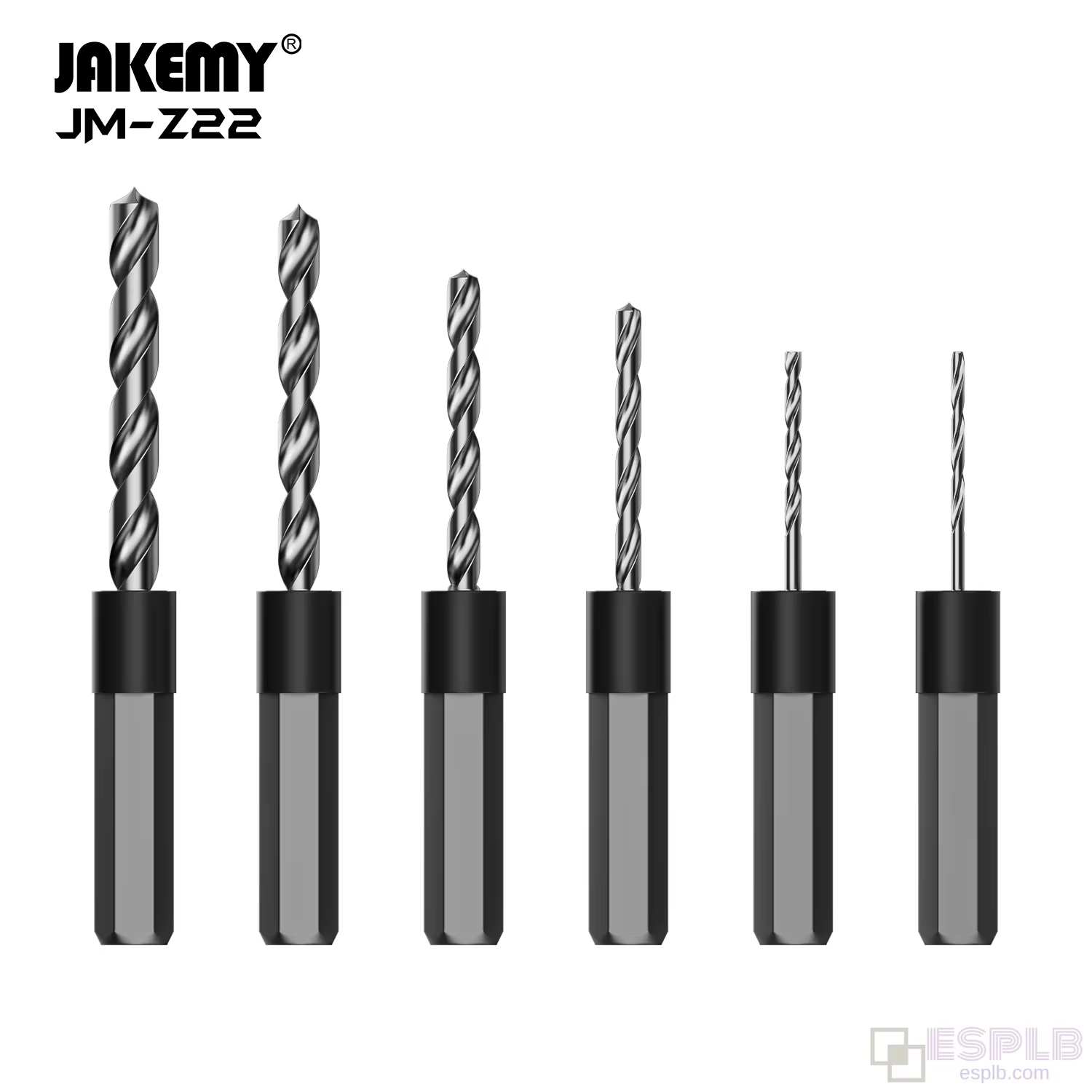 Jakemy 6 pièces H4.0mm Micro HSS forets 0.8/1.0/1.5/2.0/2.5/3.0 sculpture pointes hexagonales pour l