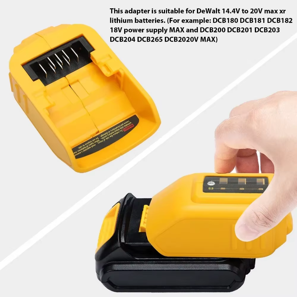 Convertisseur chargeur USB pour DEWALT 14.4V 18V 20V Li-ion convertisseur de batterie DCB090 USB app
