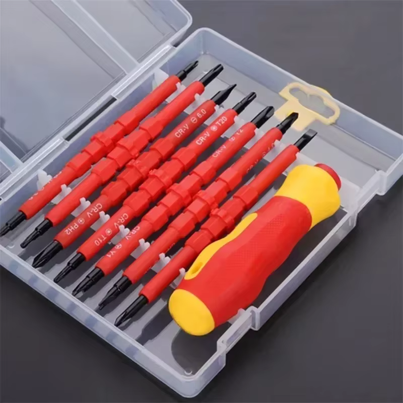 Kit d'outils de réparation pour électricien, 13 pièces, jeu de tournevis isolés modifiables 1000V av