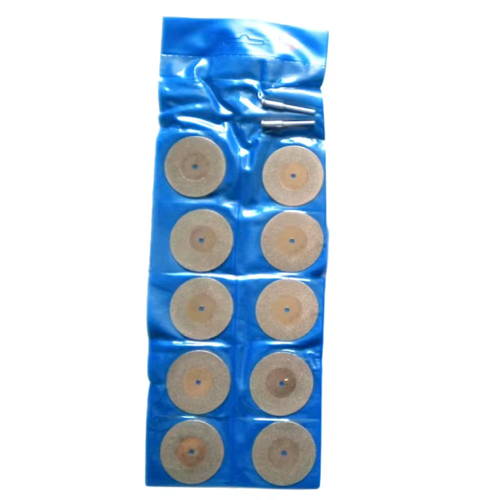 10 pièces 50mm mini disque de coupe diamant enduit meulage polissage disque de meulage rotatif lame 