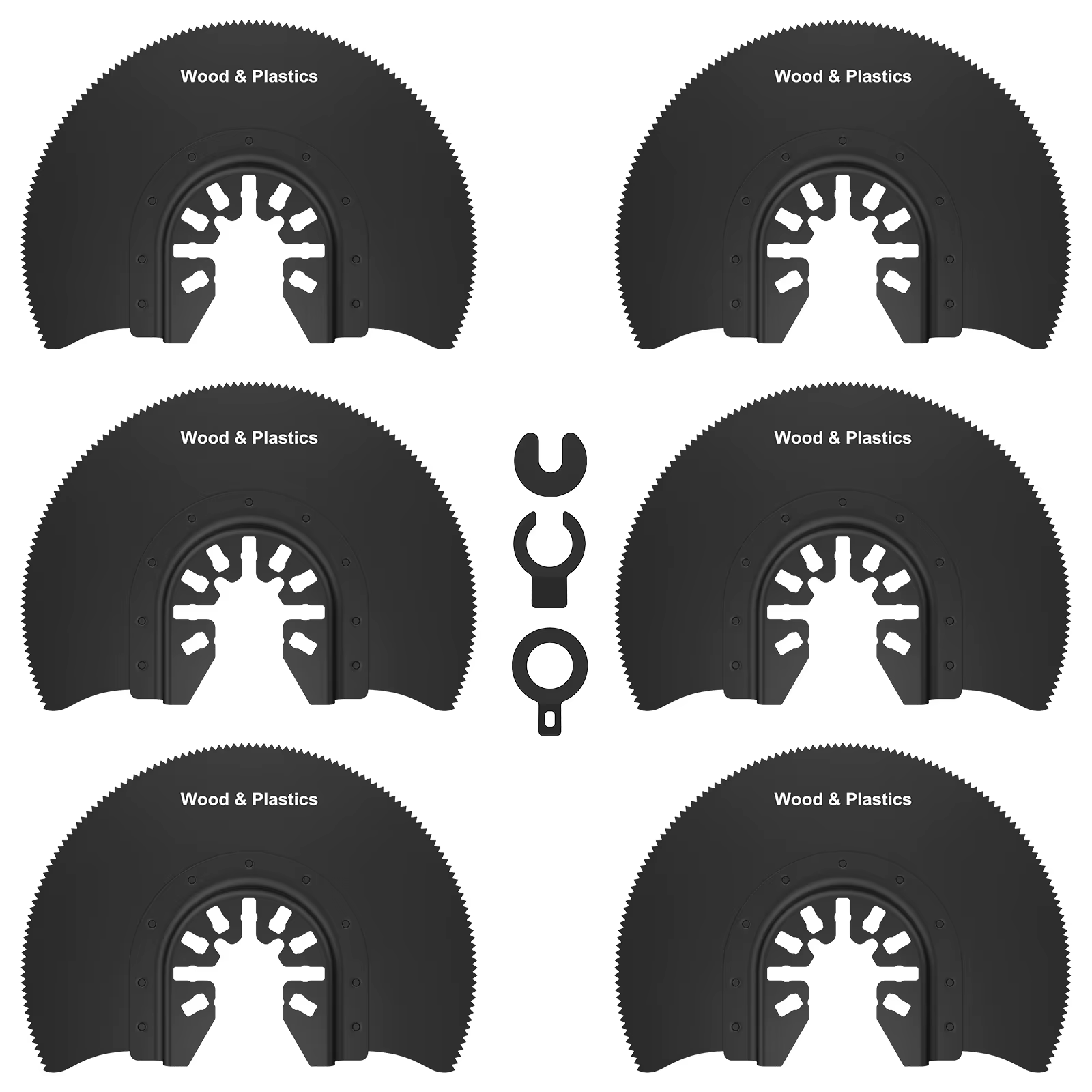 Lame de scie oscillante HCS, jeu de lames multi-outils 88MM, lame de coupe semi-circulaire tranchant