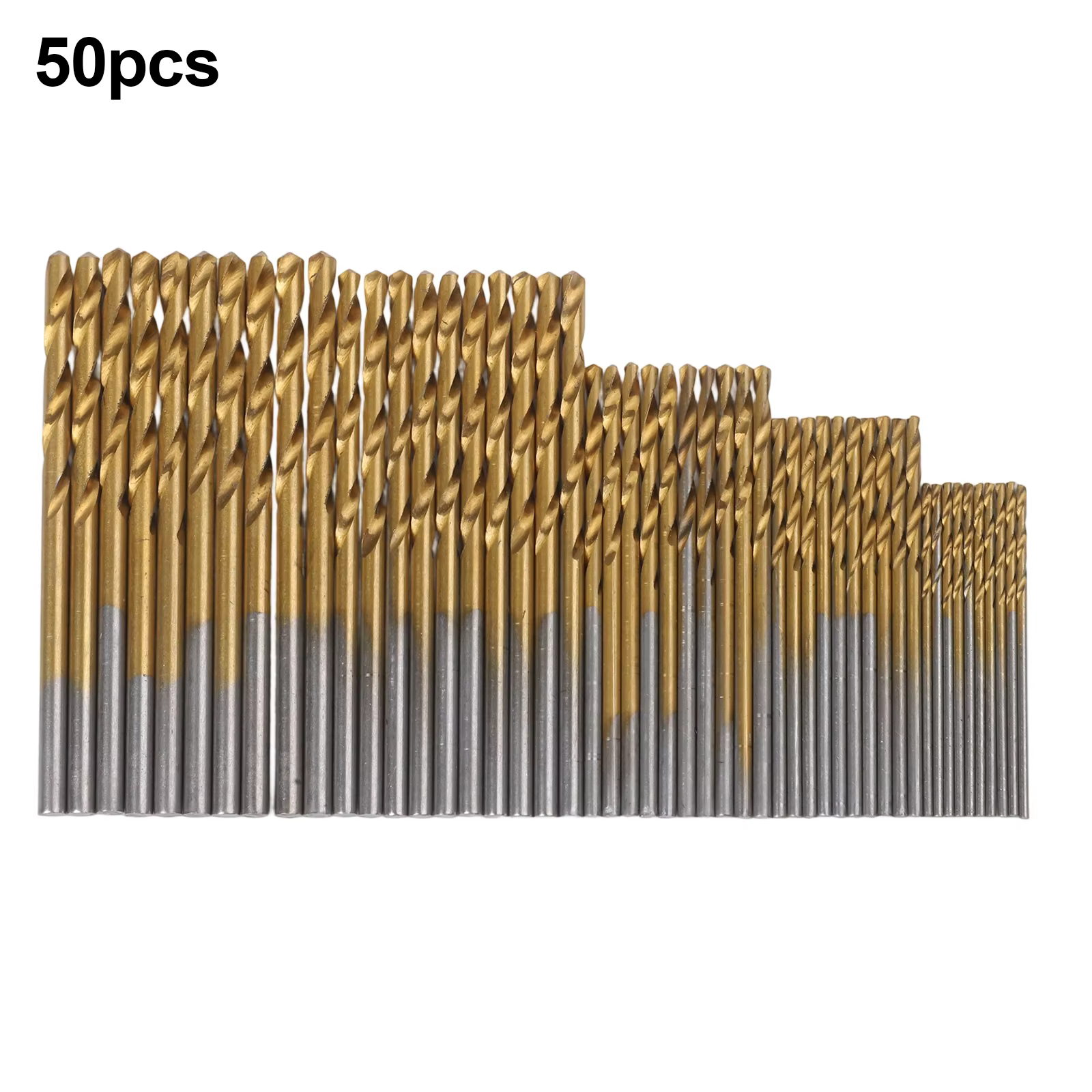 Jeu de 50 forets hélicoïdaux plaqués titane 1/1,5/2/2,5/3 mm, petits forets pour perceuse électrique