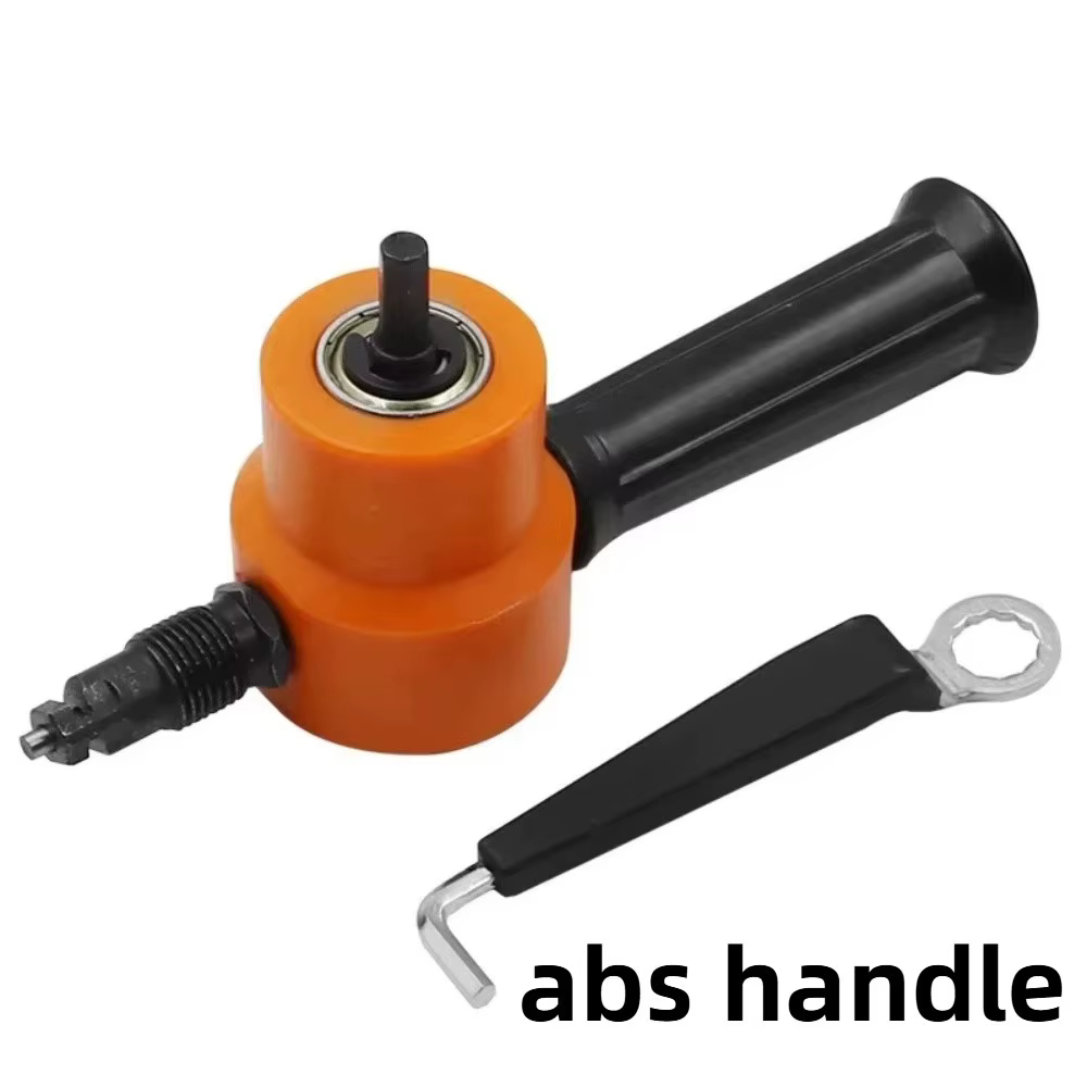 Cisaille à tôle double tête réglable pour découpe de métal, accessoire de perceuse électrique