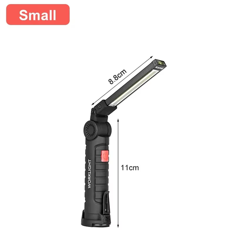 Lampe de travail pliante multifonctionnelle, lampe de camping portable, lampe de poche aste par USB,