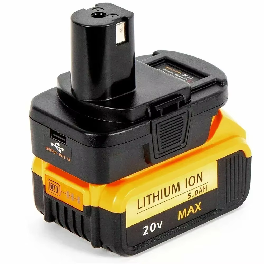Adaptateur de batterie avec port USB pour Dewalt vers pour outils Ryobi pour batterie Milwaukee, con