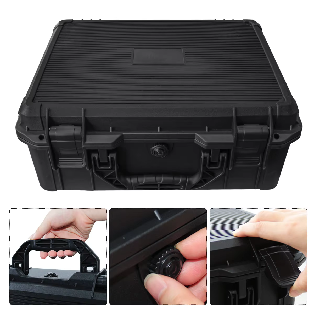 Boîte à outils universelle Portable en plastique, avec insert en mousse, mallette de transport rigid