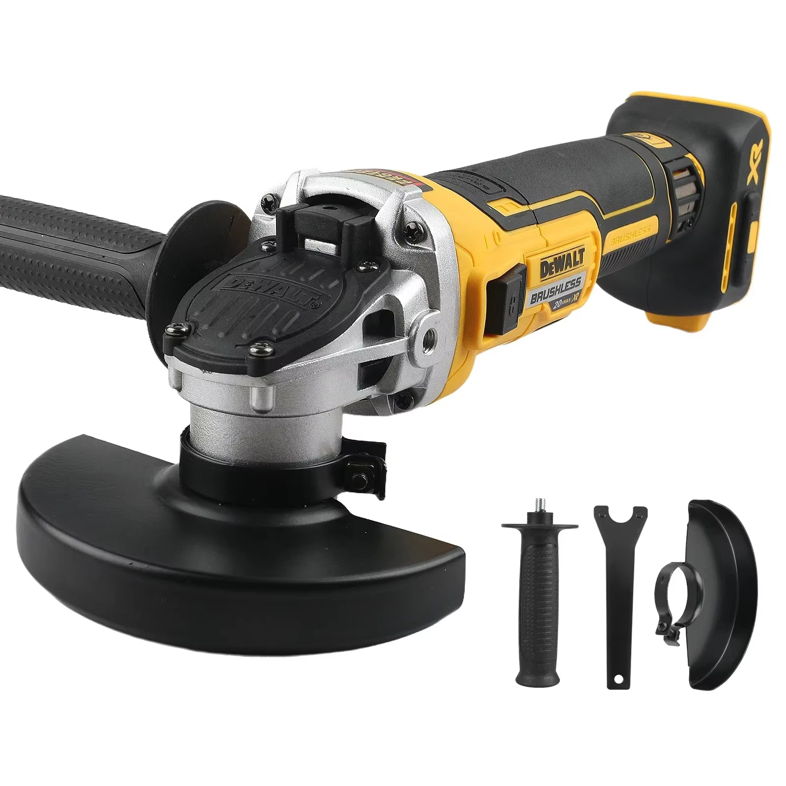 DEWALT DCG405 Meuleuse d'angle sans fil 18V 125mm à batterie lithium, tête plate, sans accessoires, 