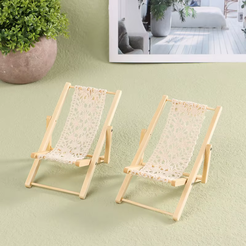 1/12 maison de poupée chaise longue pliable maison de poupée chaise longue modèle maison de poupée M