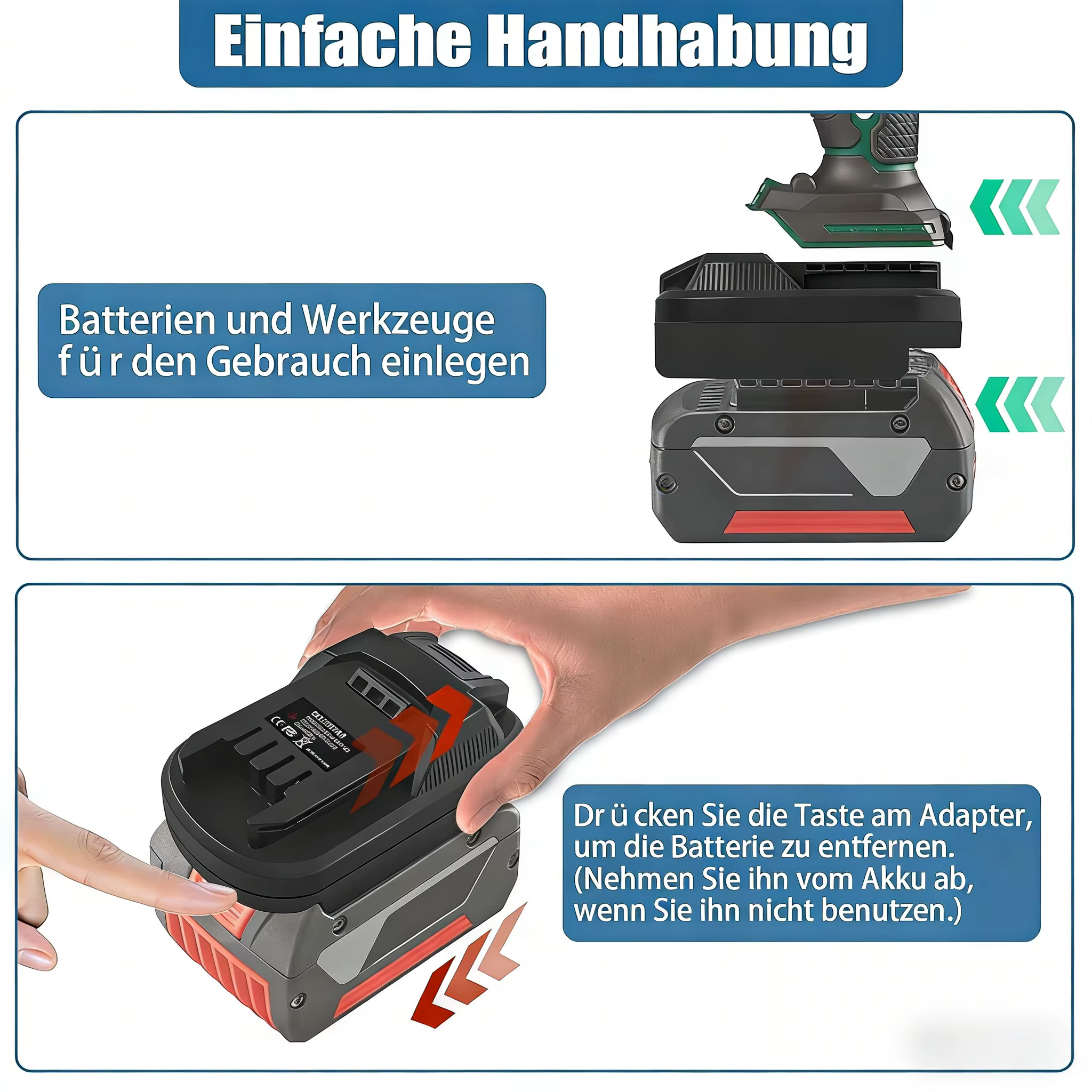 Adaptateur de batterie BOS20PAR pour batterie Li-Ion Bosch 18V, convertisseur BAT609 pour outil sans