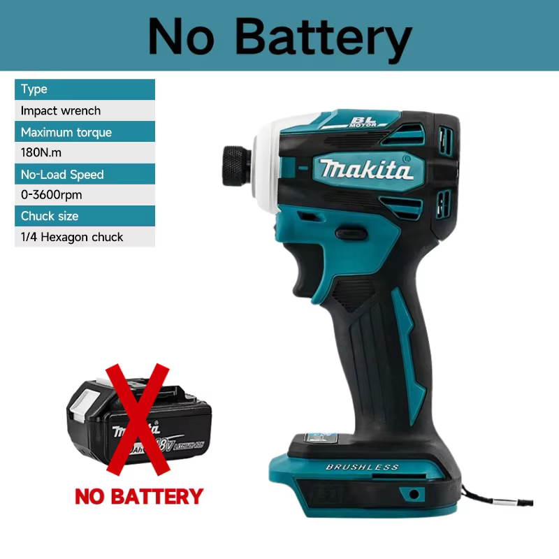 Makita DTD172 – tournevis électrique sans fil, sans balais, batterie 18V, 180N.m, perceuse électriqu