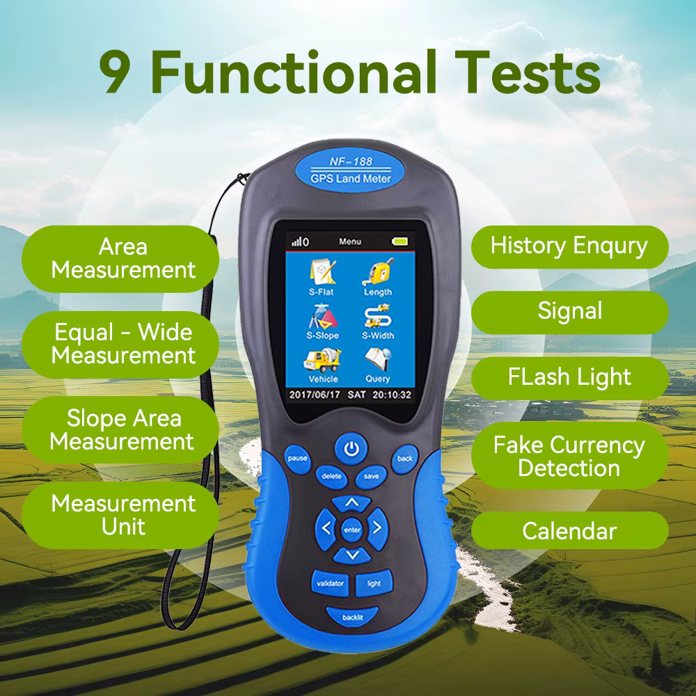 Noyafa NF-188 GPS dispositif de mesure de compteur de zone terrestre avec compteur de calcul de pist