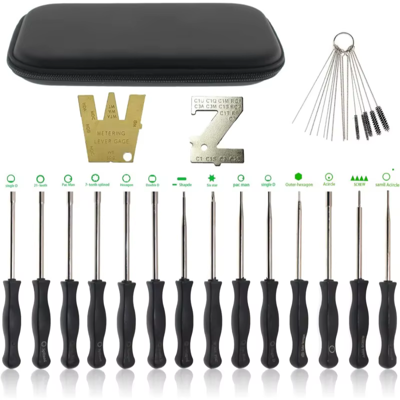 Kit d'outils de réglage de carburateur, 14 outils de réglage compatibles avec les débroussailleuses 