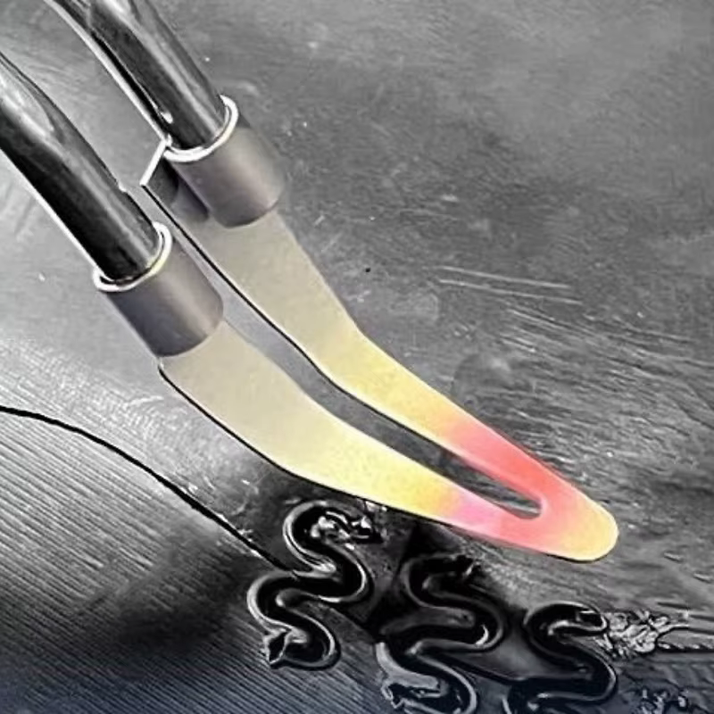 Fer à souder réglable à tête lisse, tête lisse, conception coudée à 45 degrés, divers outils de soud