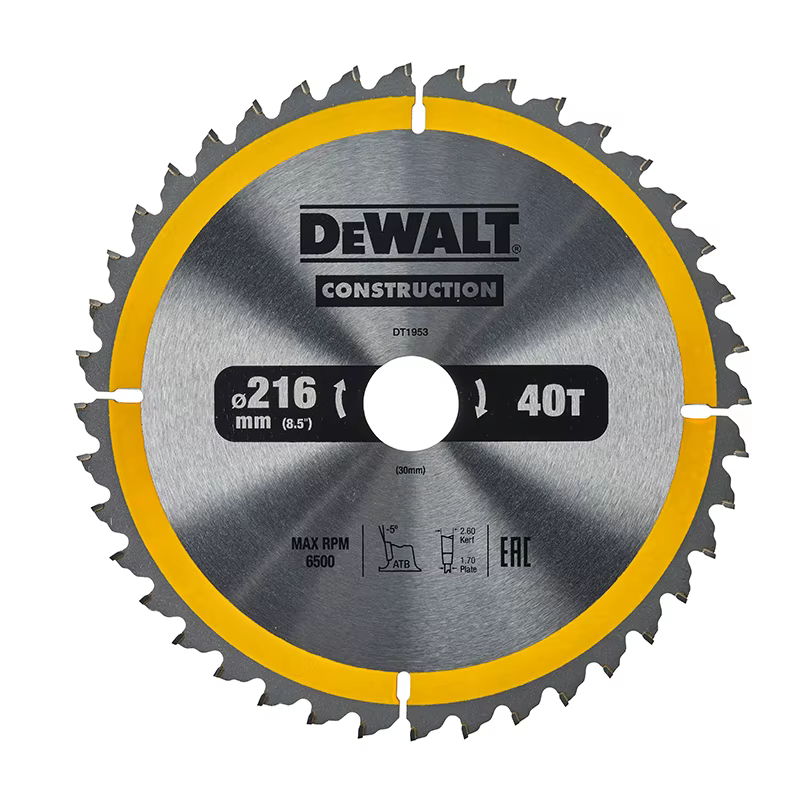 DEWALT DT1953 DT90250 lame de scie circulaire/diagonale 216x30x40T 254x30x60T menuiserie disque de t