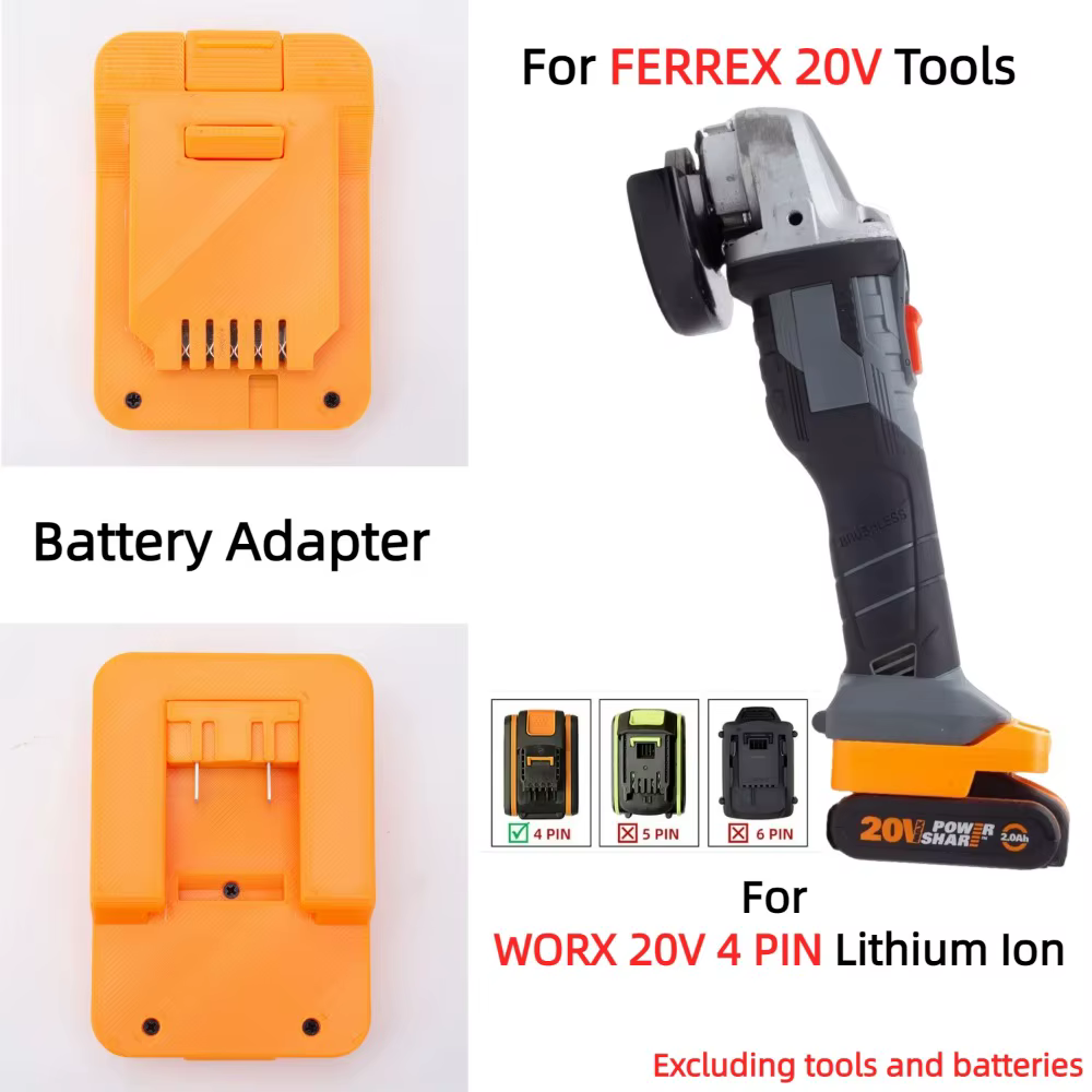 Adaptateur de batterie pour convertisseur de batterie au Lithium WORX 20V 4 broches vers outils de f