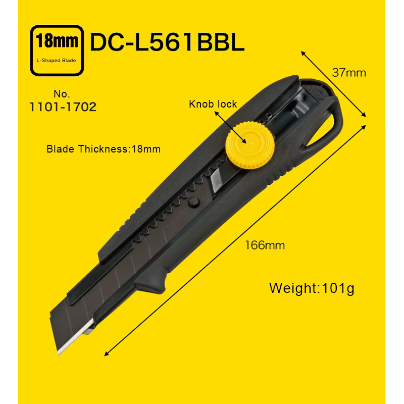 TAJIMA 1101-1702 Couteau utilitaire multifonctionnel 18 mm Couteau universel avec lames segmentées a