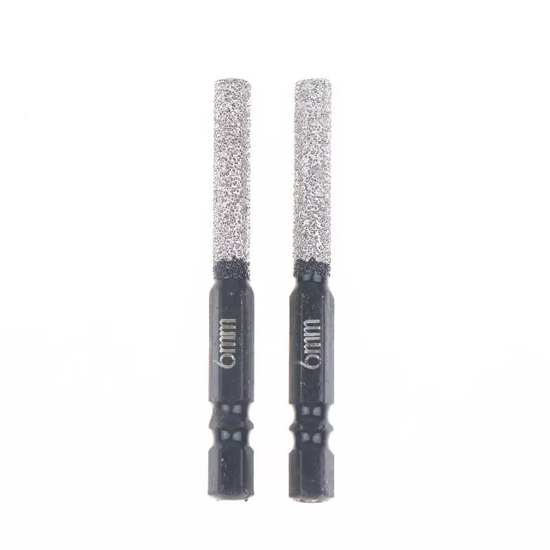 Jeu de forets à sec brasés sous vide de 5 à 12 mm - Pack de 2 - Pour divers matériaux durs