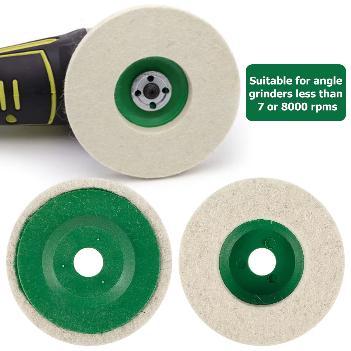 10/20 pièces laine roue de polissage tampon de polissage meuleuse d'angle roue feutre tampon de poli