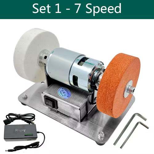 100W Double meuleuse Machine artefact Table meuleuse moteur Micro gros et fin polissage électrique m