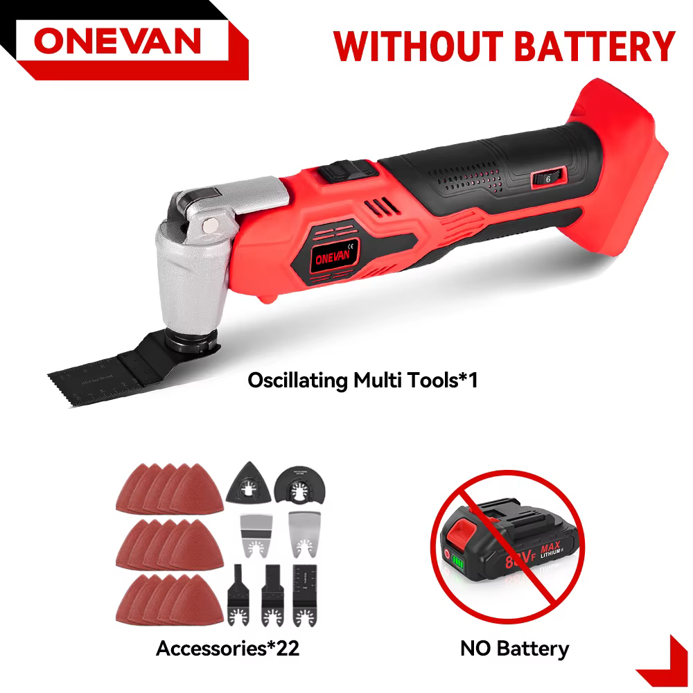 ONEVAN 20000OPM outil multifonction oscillant électrique coupe tondeuse scie pelle outil de travail