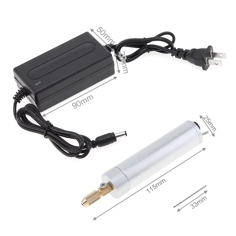 Perceuse électrique à main avec mandrin JTO et adaptateur d'alimentation réglable pour circuit impri